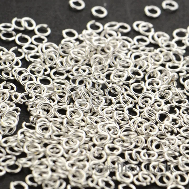 10pc Lot Open Jump Rings 5mm Silver Plated Finding Jewelry Charm