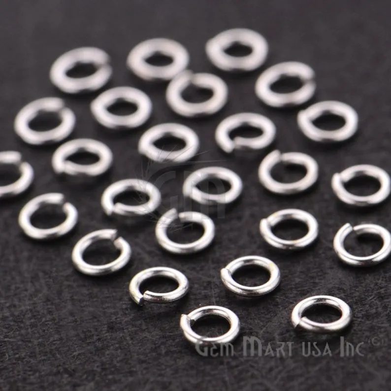 10pc Lot Open Jump Rings 5mm Silver Plated Finding Jewelry Charm