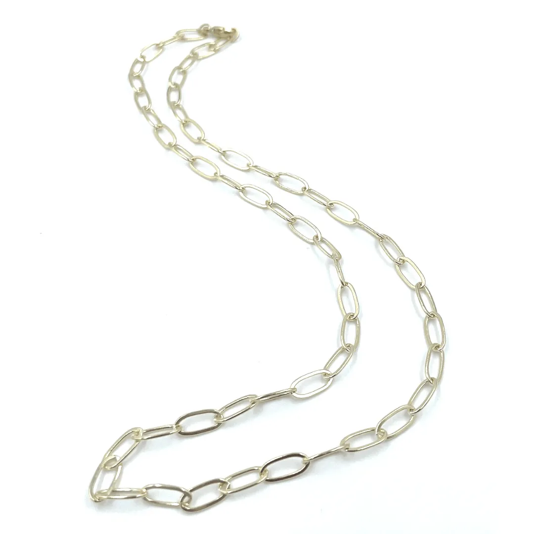 14k Gold Filled Paperclip Large Links Necklace - 16"