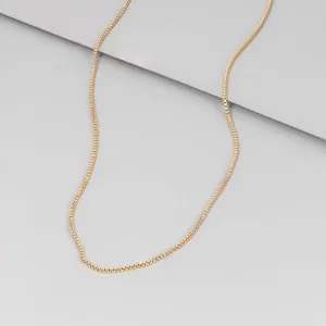 14K Gold Vermeil Box Chain Necklace