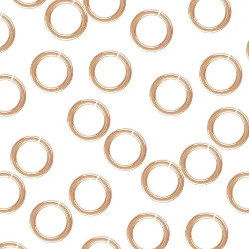 14K Rose Gold Filled 4mm Jump Rings - 20ga (10 Pack)