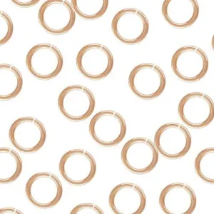 14K Rose Gold Filled 4mm Jump Rings - 20ga (10 Pack)