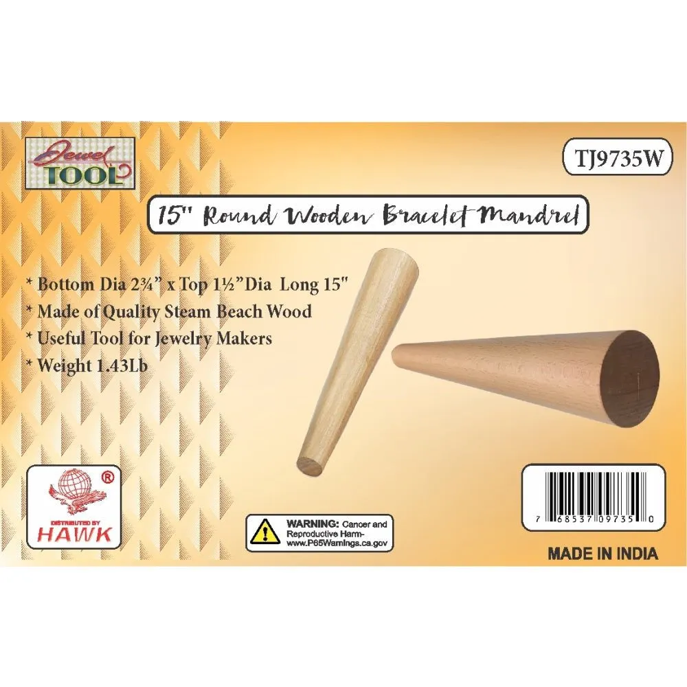 15" Wooden Round Bracelet Mandrel - TJ01-09735