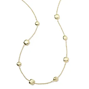 18K Gold Short Hammered Pinball Chain Necklace