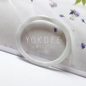 54.5mm A-Grade Natural Lilac Jadeite Modern Oval Bangle No.151997