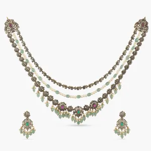 Aadhira Nakshatra CZ Layered Necklace Set