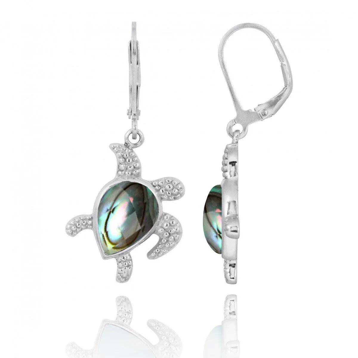 Abalone Shell Sea Turtle Earrings