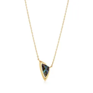 Ania Haie Gold Arrow Abalone Pendant Necklace N049-03G