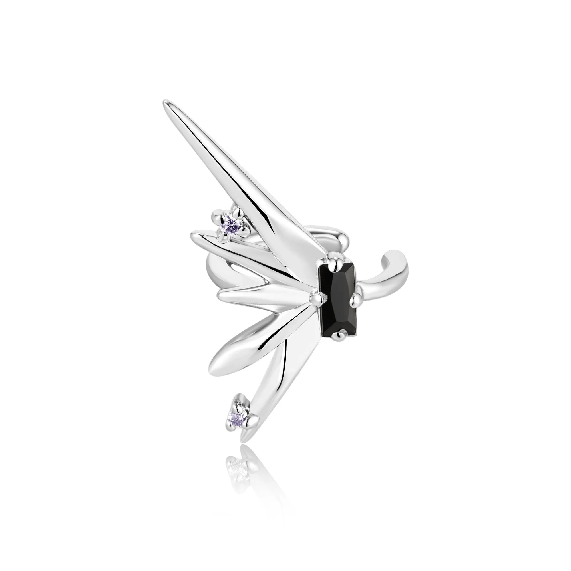 Ania Haie Silver Sparkle Spike Ear Cuff E053-11H