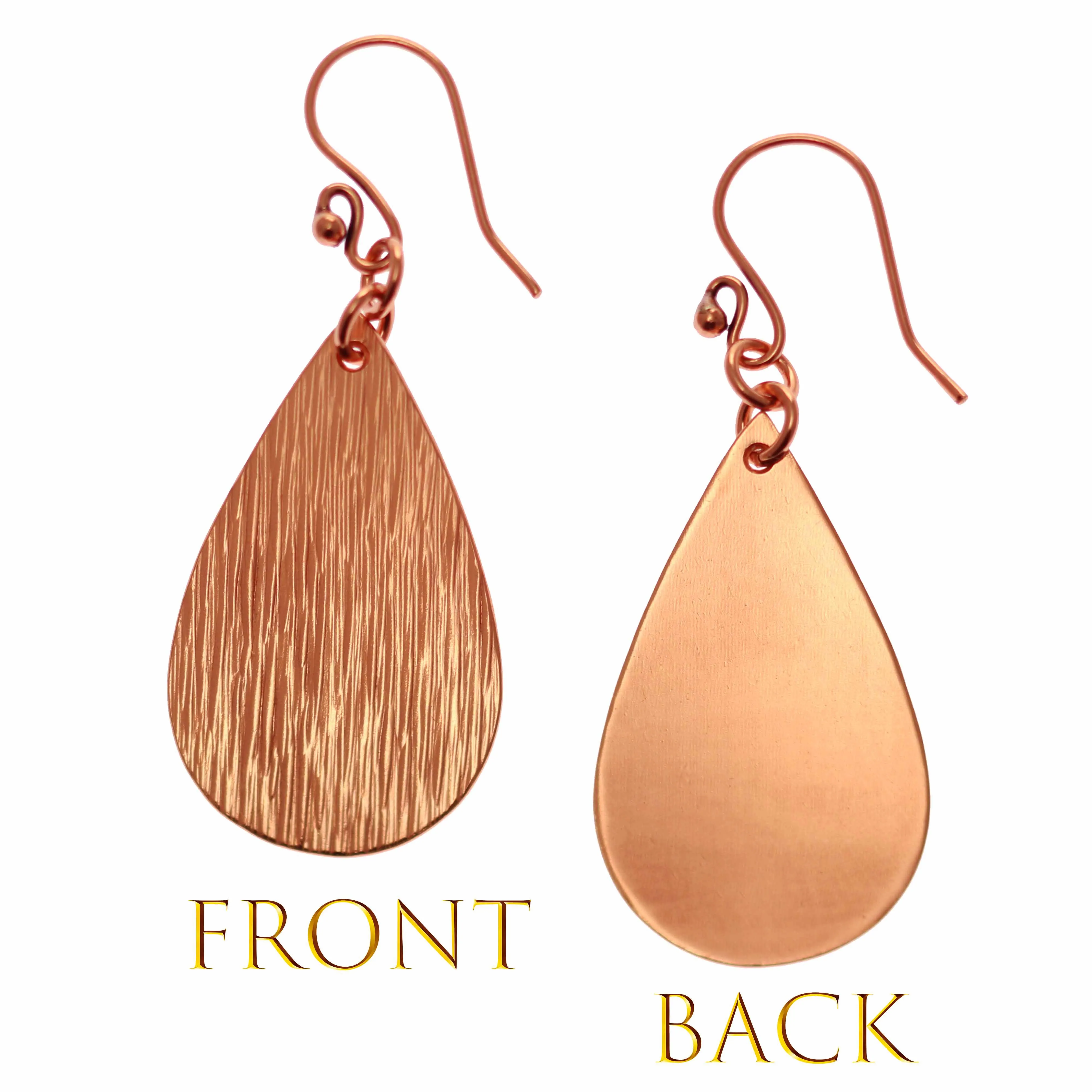 Bark Embossed Small Teardrop Earrings