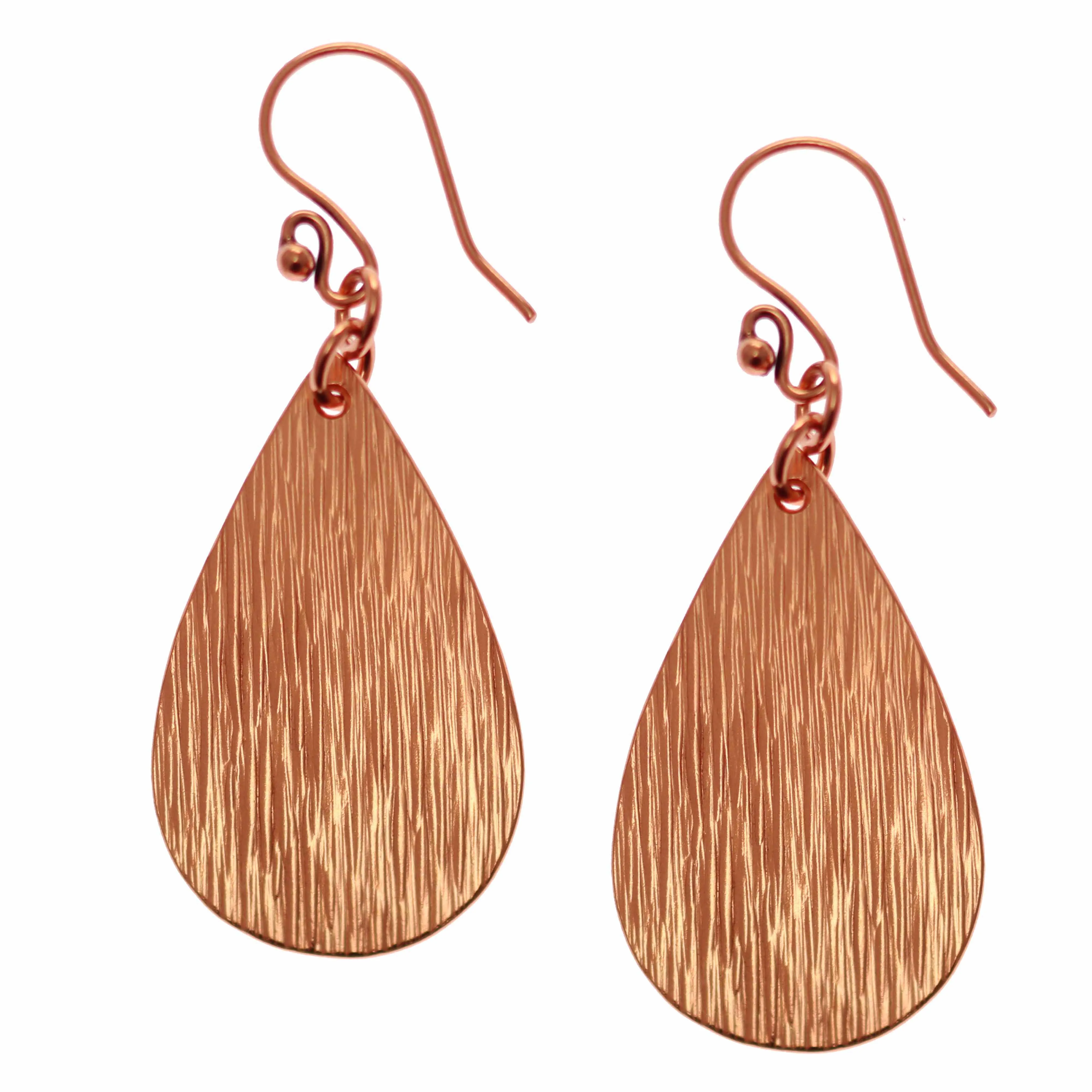 Bark Embossed Small Teardrop Earrings