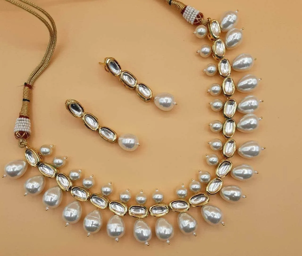 Big Pearl Drop Kundan Set