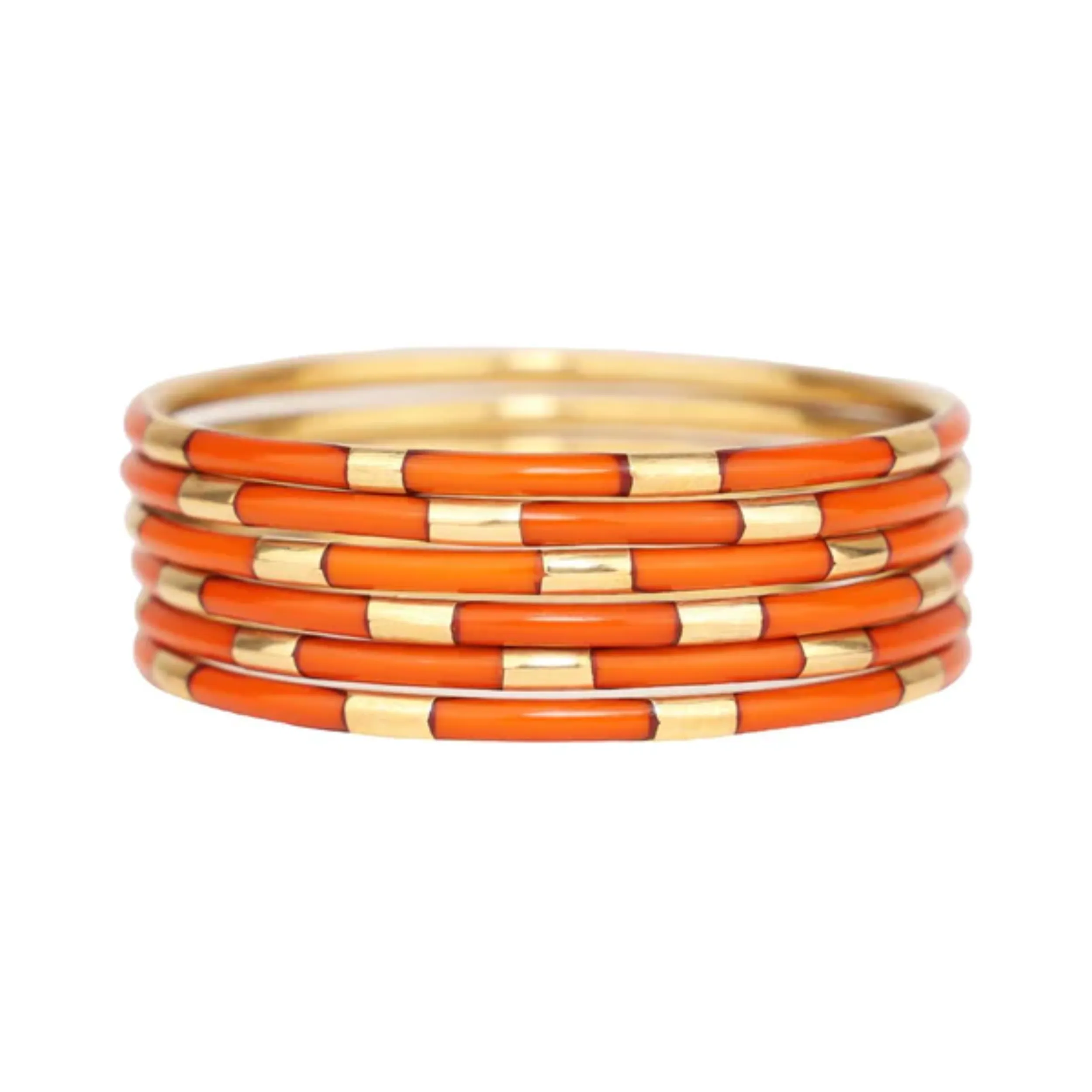 BuDhaGirl | Set of Six | Veda Bangles in Burnt Orange