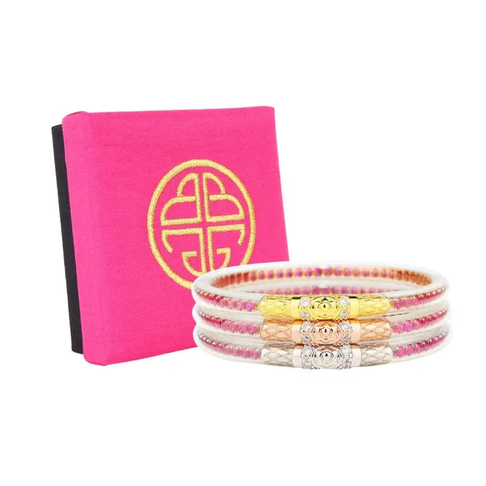 BuDhaGirl Three Queens All Weather Bangles - Epic Pink