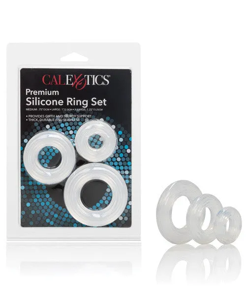 Calexotics Premium Silicone Ring Set - Clear Pack Of 3