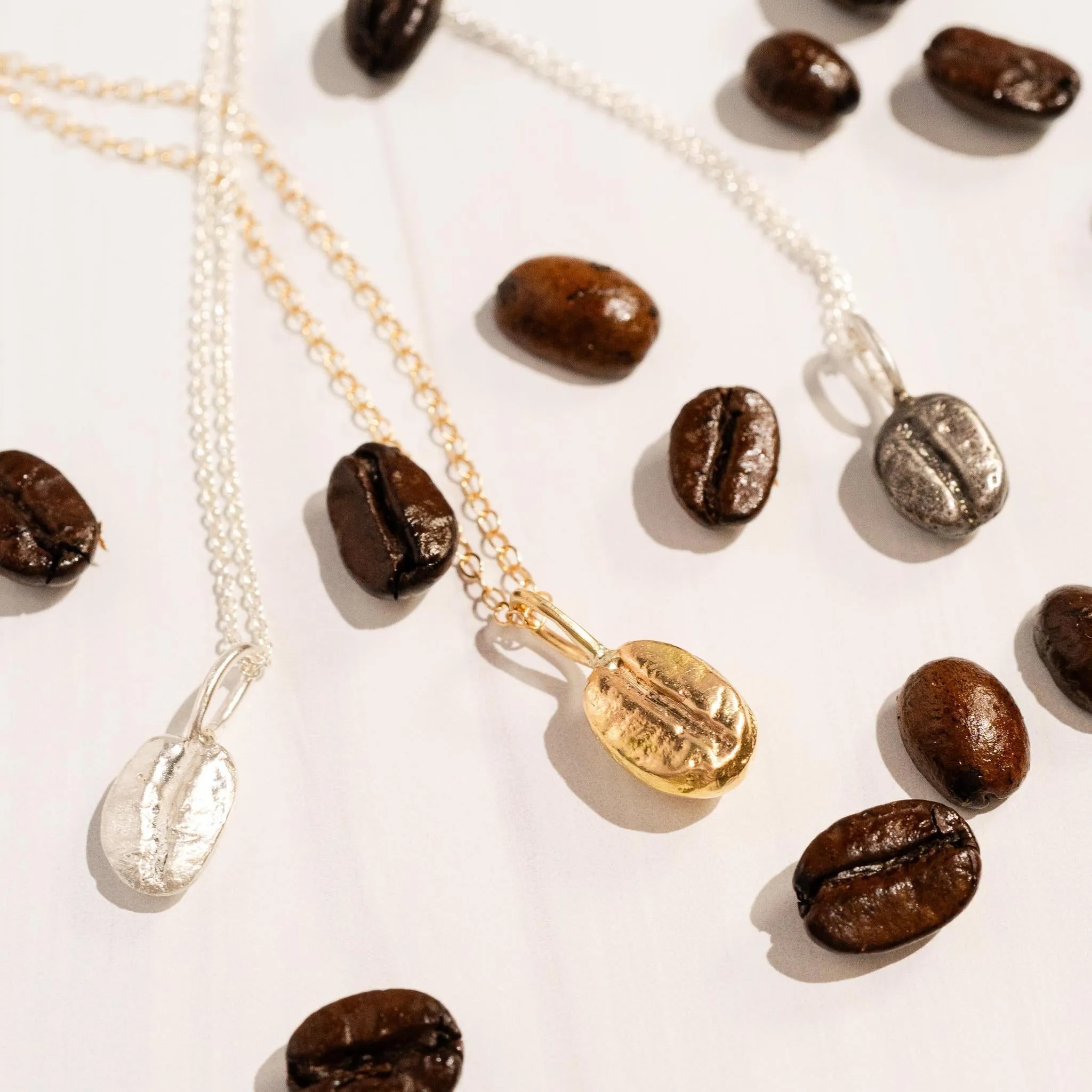 Cast Coffee Bean Charm