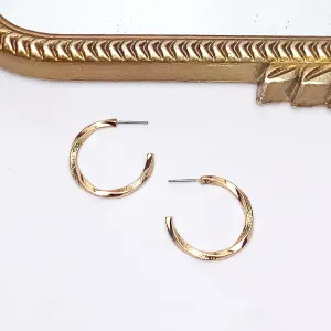 City Day Small Gold Tone Hoop Earrings