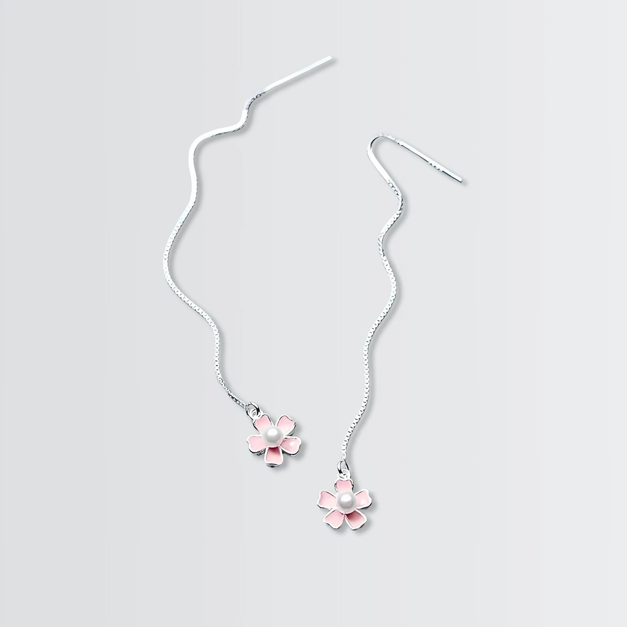 Classy Flower Chain Earrings