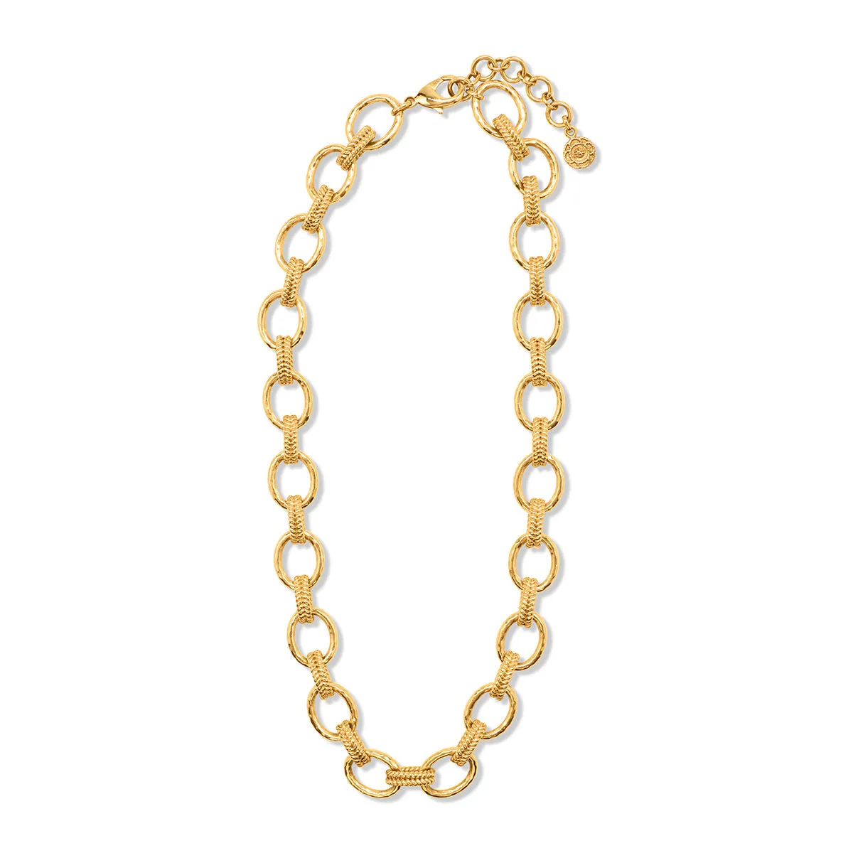 Cleopatra Regal Link Necklace, 16" 2" - Gold