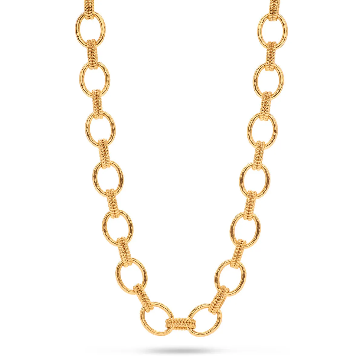 Cleopatra Regal Link Necklace, 16" 2" - Gold