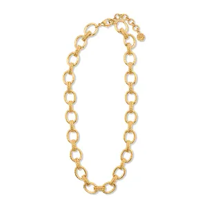 Cleopatra Regal Link Necklace, 16" 2" - Gold