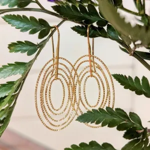 Concentric Oval Earrings