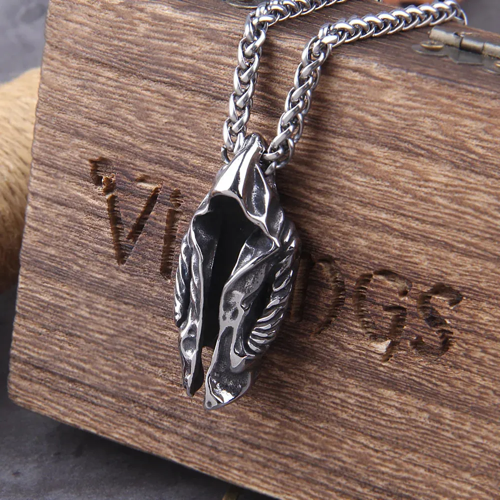 Cool Punk Vintage Assassin Cloak Man In Black Pendant Viking Necklaces