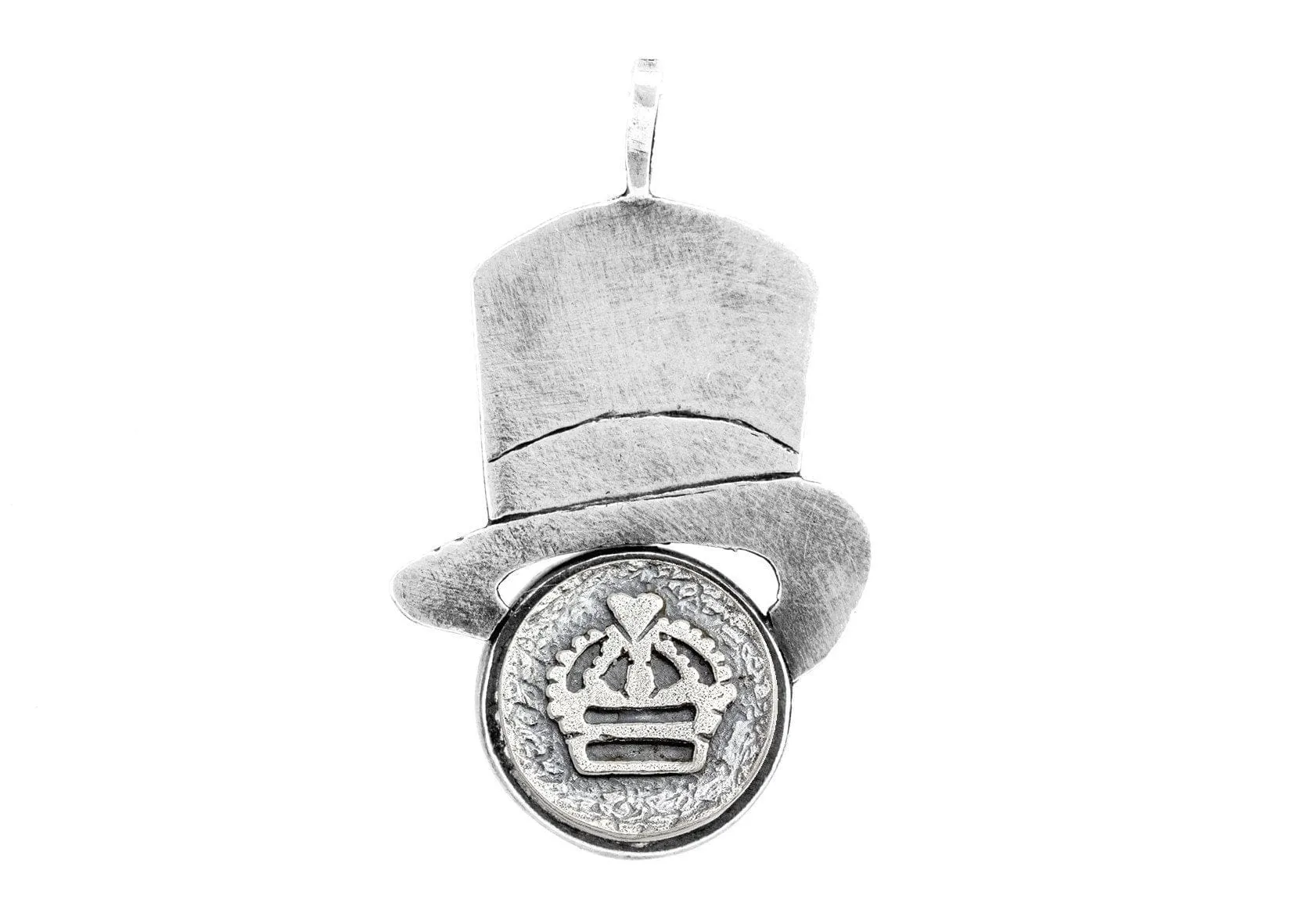 Crown Medallion Regal Hat Necklace