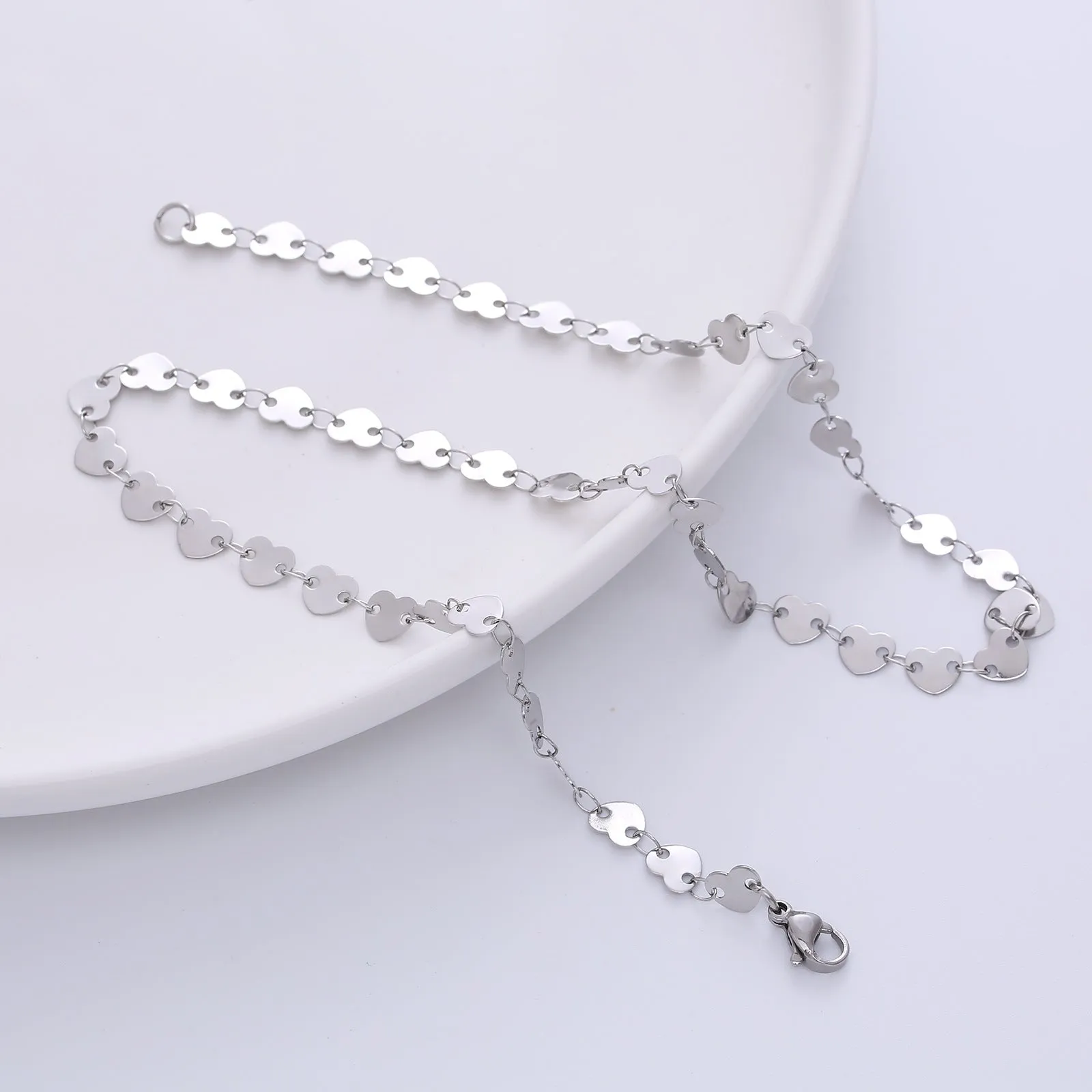 Cute & Edgy Heart Heart Stainless Steel Electroplating Necklaces