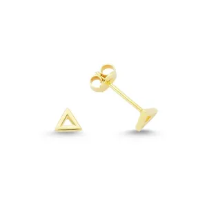 Dainty Silver Simple Minimalist Triangle Studs Earring