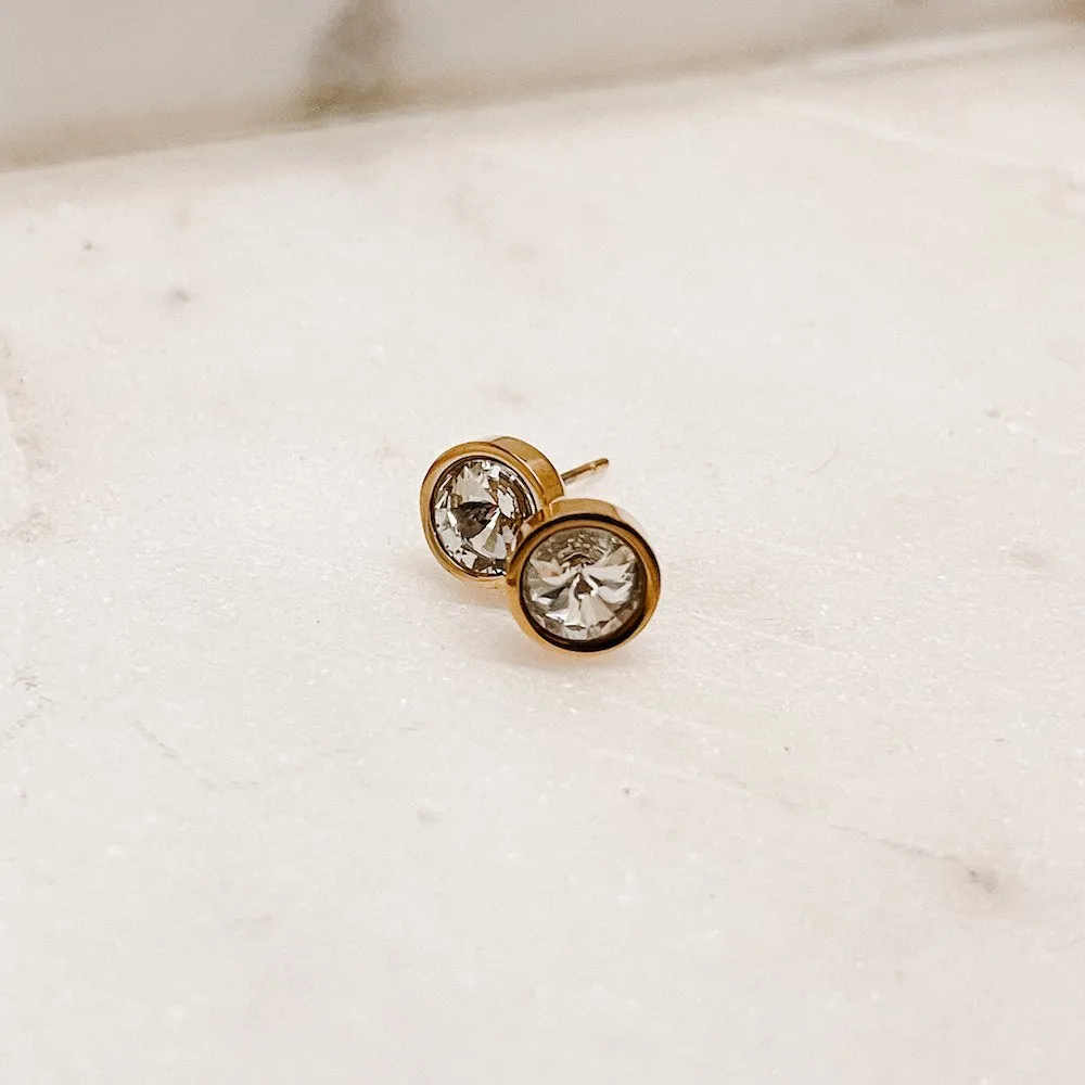 Daphine Diamond Stud Earrings - WATERPROOF