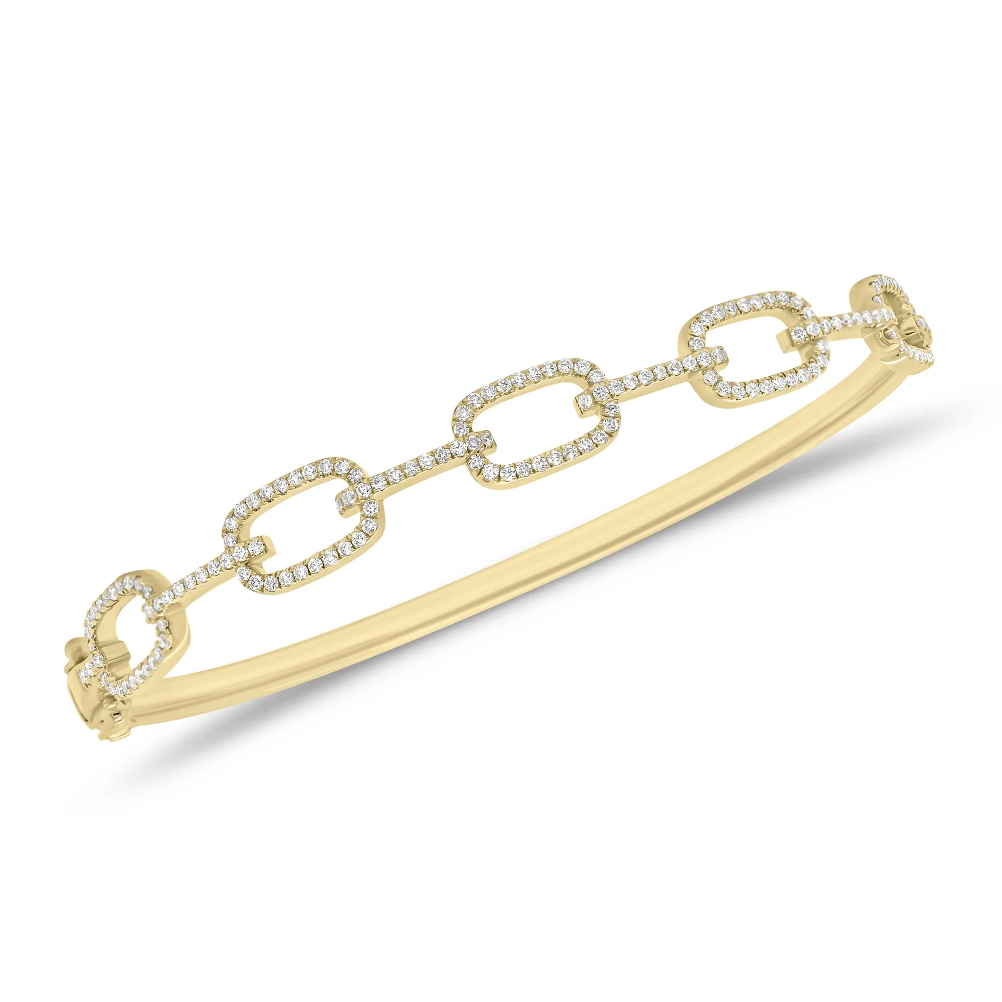 Diamond Mod Link Bangle Bracelet