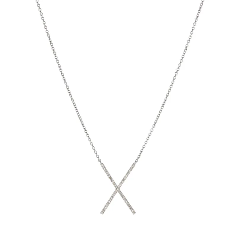 Diamond Pavé X Necklace