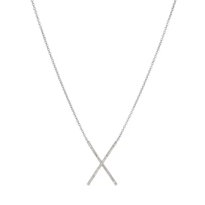 Diamond Pavé X Necklace