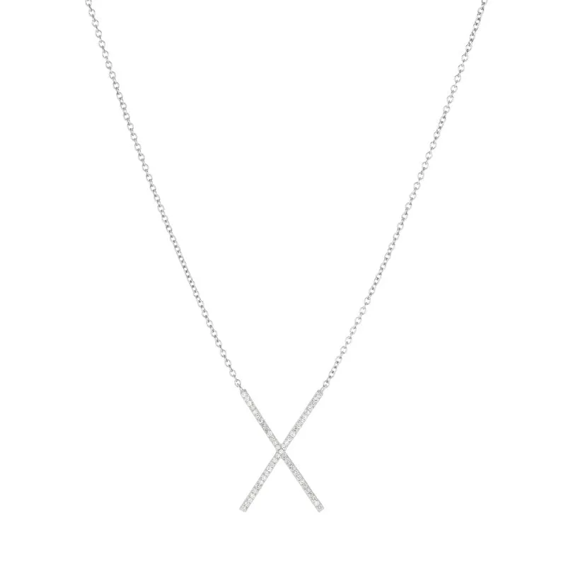 Diamond Pavé X Necklace