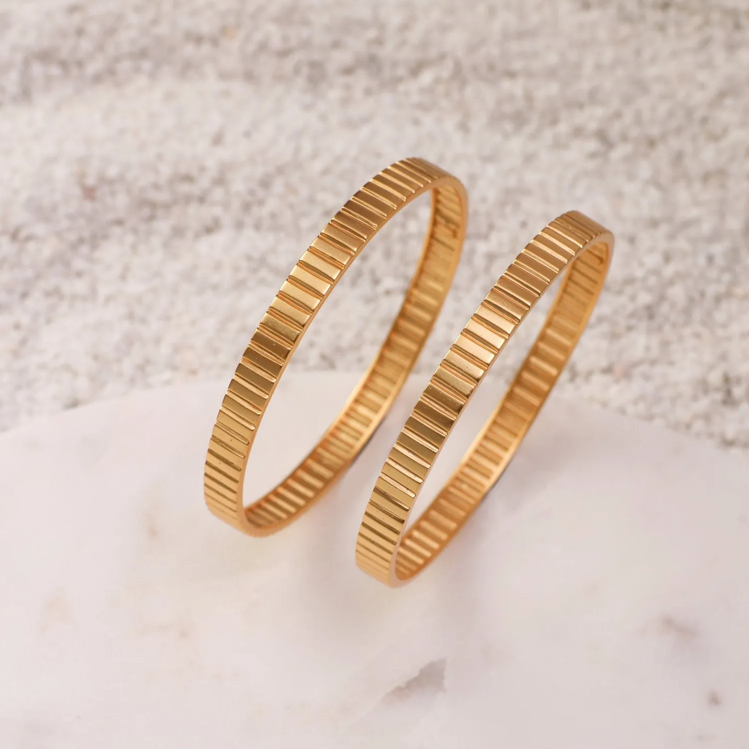 Dune Ridges Silver Bangles