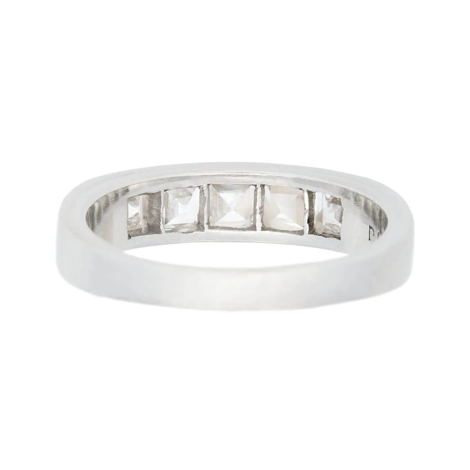 Estate Platinum Diamond Half Eternity Band