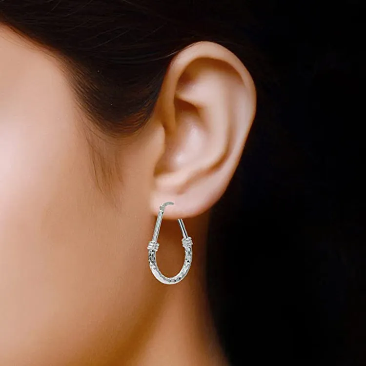 Fashion Simple Ladies Alloy Big Hoop Earrings