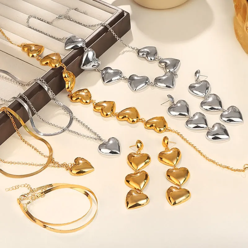 Fashionable and Simple Heart-shaped Jewelry