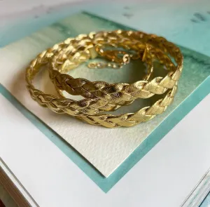 Gold Braided Wrap Bracelet