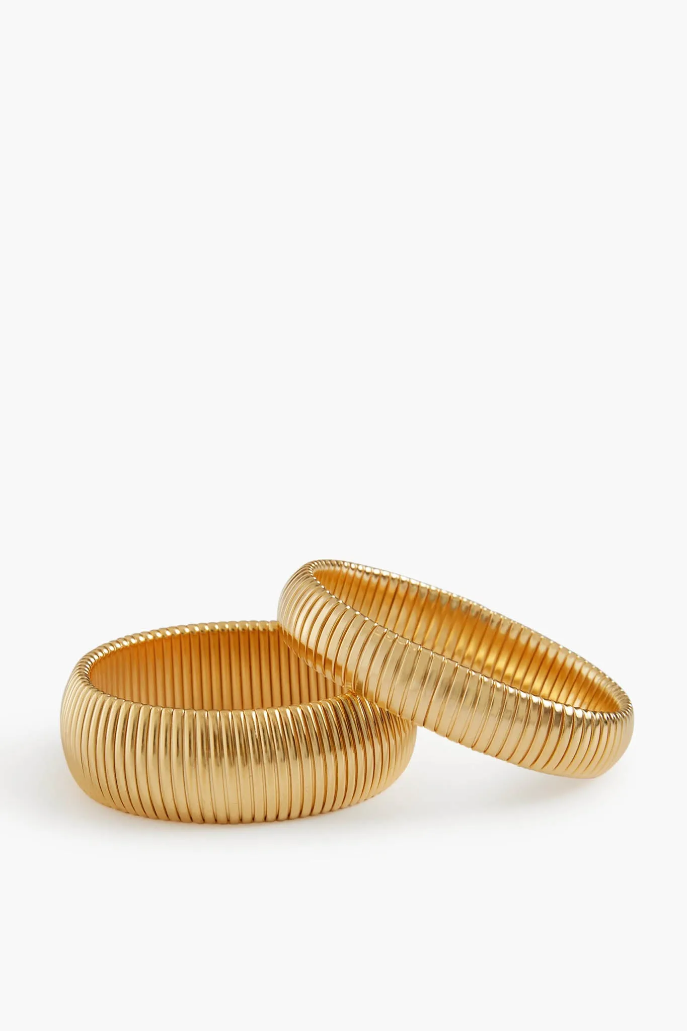 Gold Cobra Bracelet Duo Set