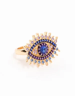 Gold Opulent Evil Eye Ring