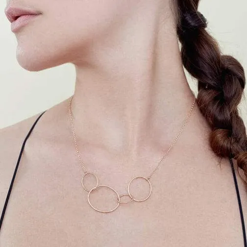 Gold Organic 4 Loop Necklace