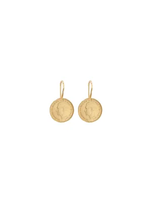 Gold Simple 3p Coin Earrings