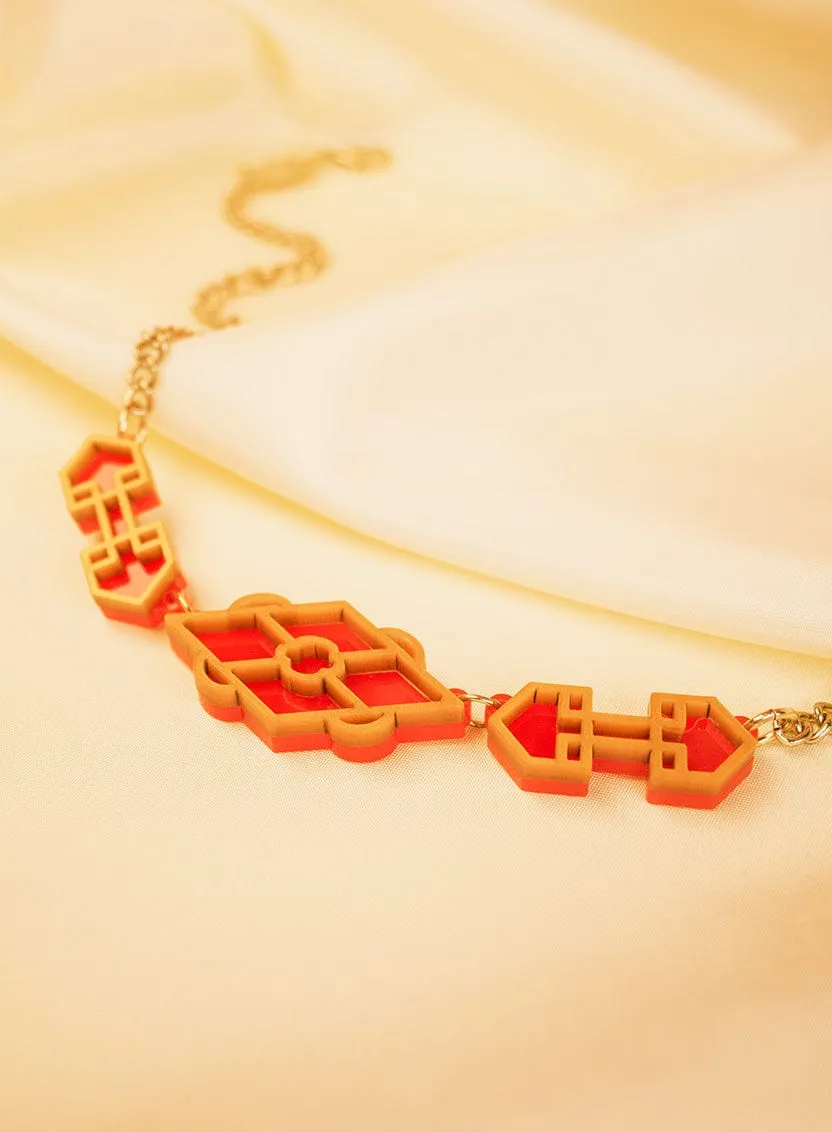 Golden Lattice Necklace