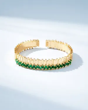 Golden Stacker Emerald Bangle