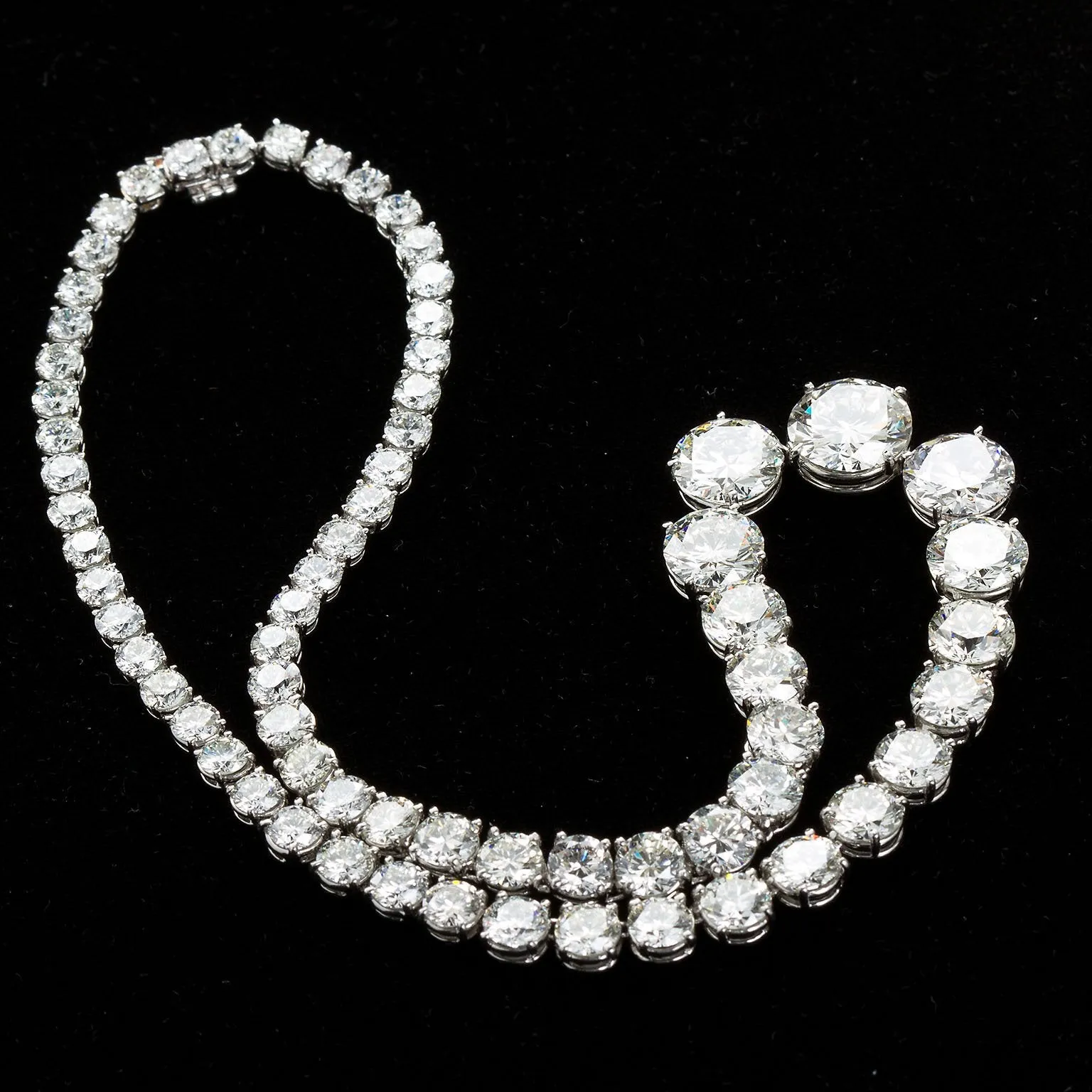 Grand Diamond Rivière Necklace 65 Carats