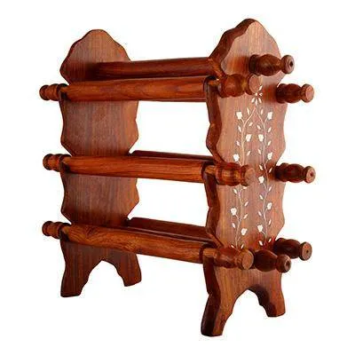 Handmade Sheesham Wood Bangle Holder Stand- 13.5 x 3.5 x 12 Inches