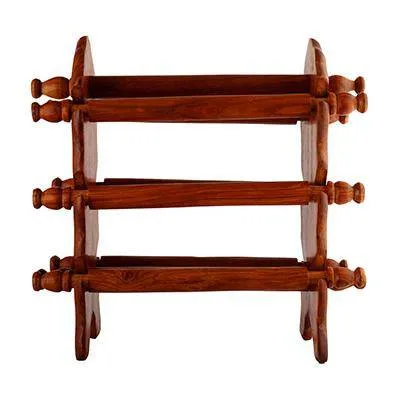 Handmade Sheesham Wood Bangle Holder Stand- 13.5 x 3.5 x 12 Inches