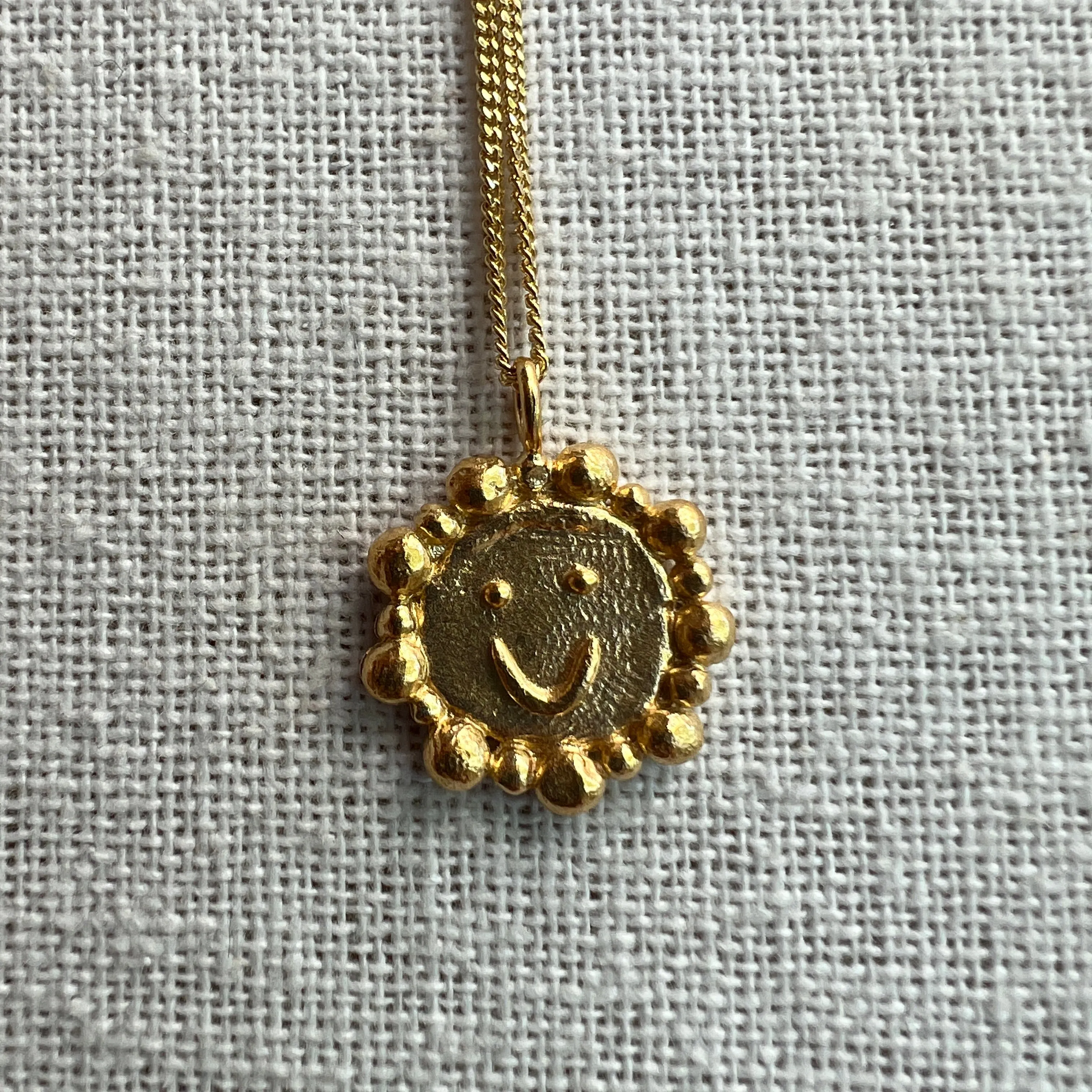 Happy Bolitas Pendant 50cm, Gold